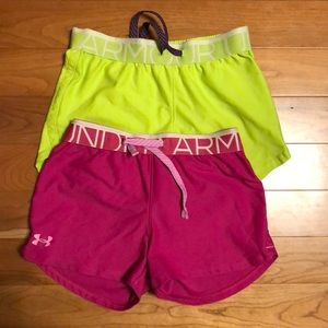 2 - Under Armour Girls shorts